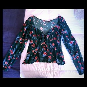 American Eagle Floral Blouse